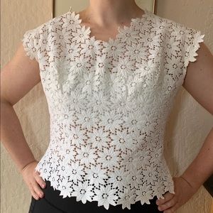 Vintage floral lace crop top boho hippie daisy print festival